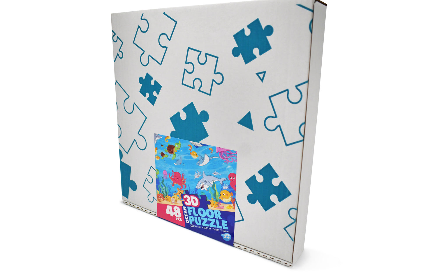 3D Ocean Floor Floor Puzzle – 48 Pieces, 35.4″×23.6″, Ages 3+