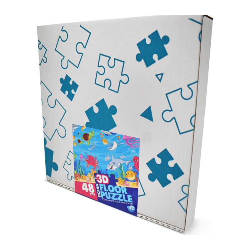 3D Ocean Floor Floor Puzzle – 48 Pieces, 35.4″×23.6″, Ages 3+