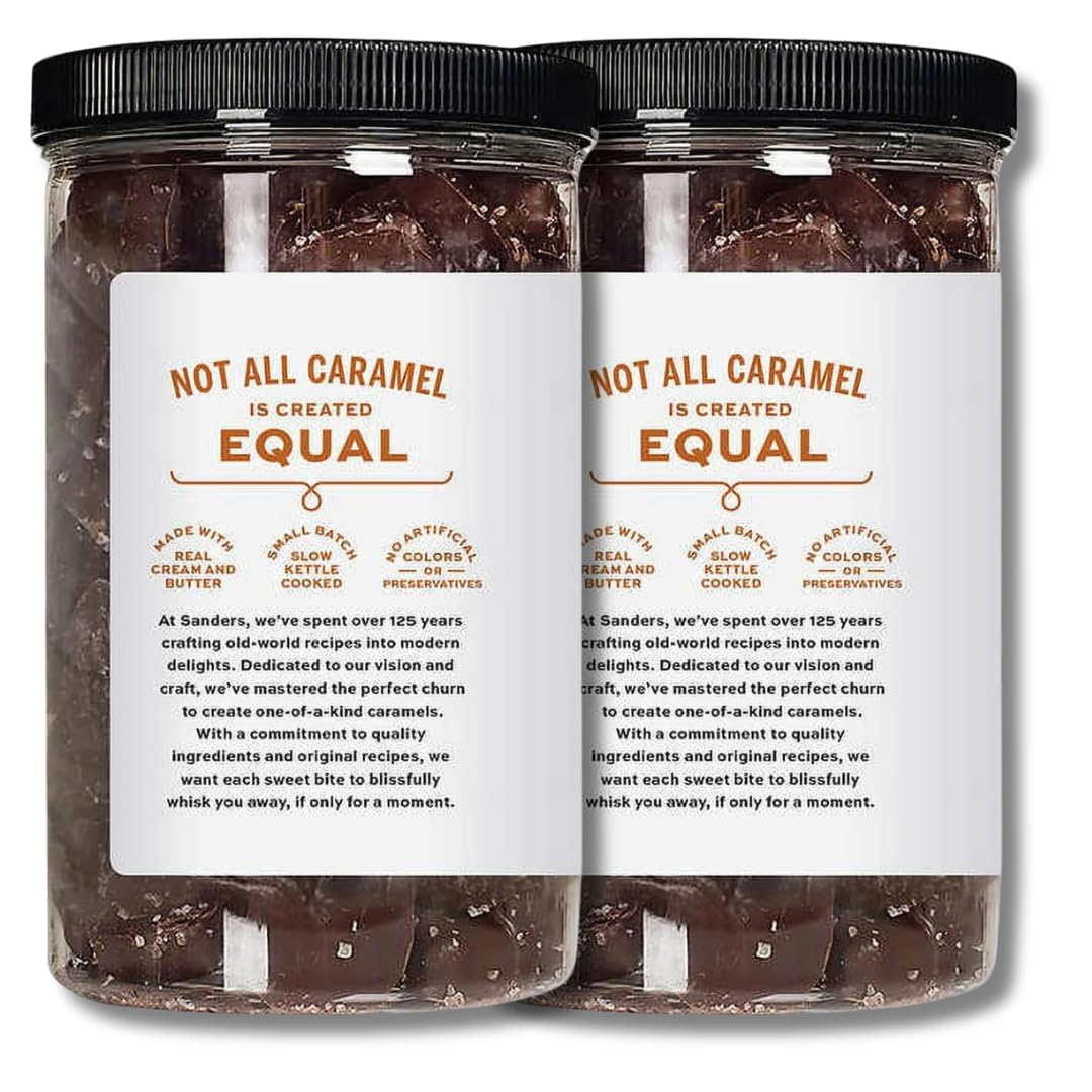 Sanders Original Dark Chocolate Sea Salt Caramels Tub 36 oz.