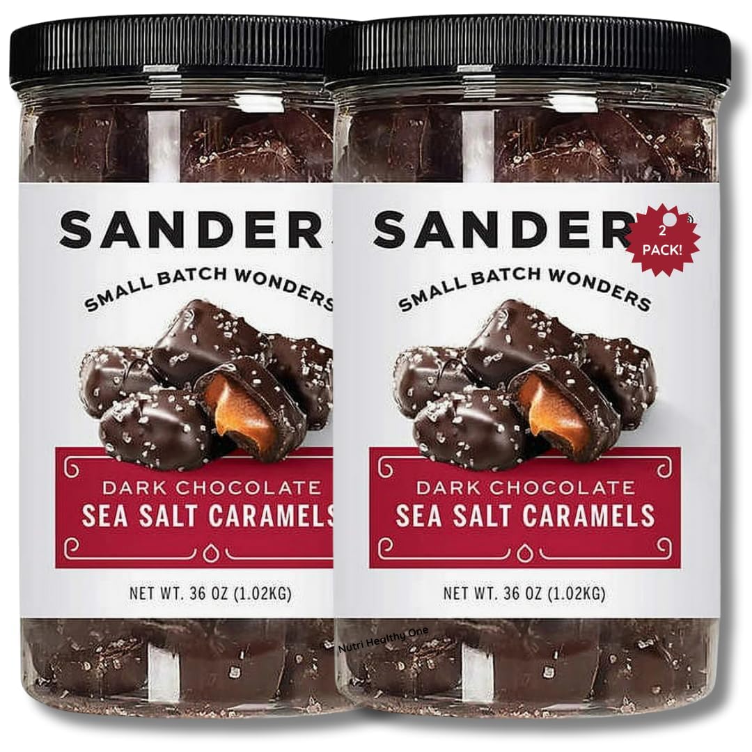 Sanders Original Dark Chocolate Sea Salt Caramels Tub 36 oz.