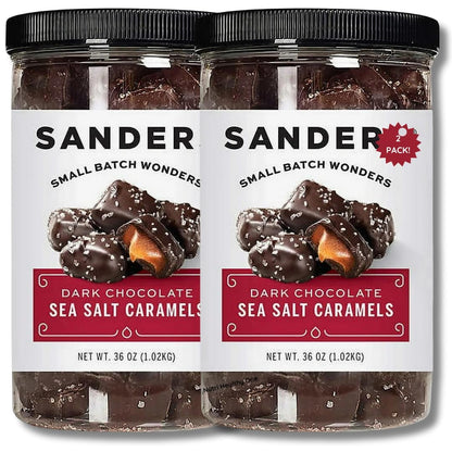 Sanders Original Dark Chocolate Sea Salt Caramels Tub 36 oz.