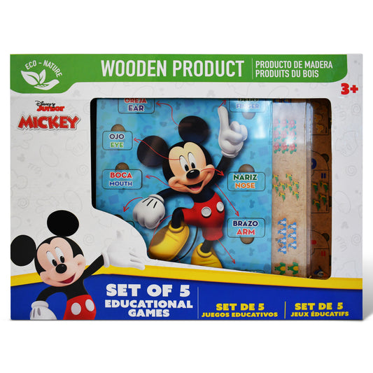 Disney Junior Mickey Mouse 5-in-1 Wooden Educational Games Set