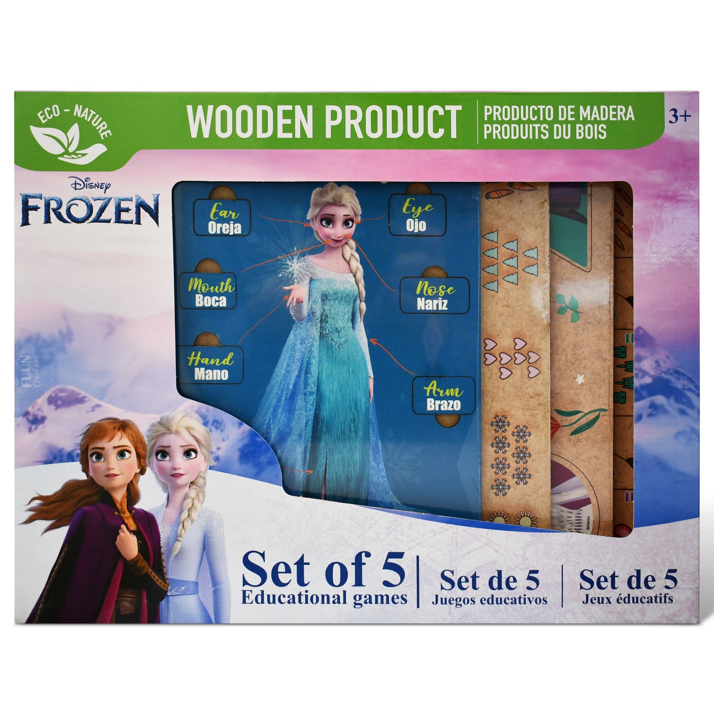 Disney Frozen 5-in-1 Wooden Educational Games Set