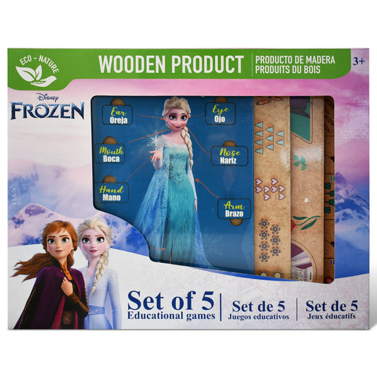 Disney Frozen 5-in-1 Wooden Educational Games Set