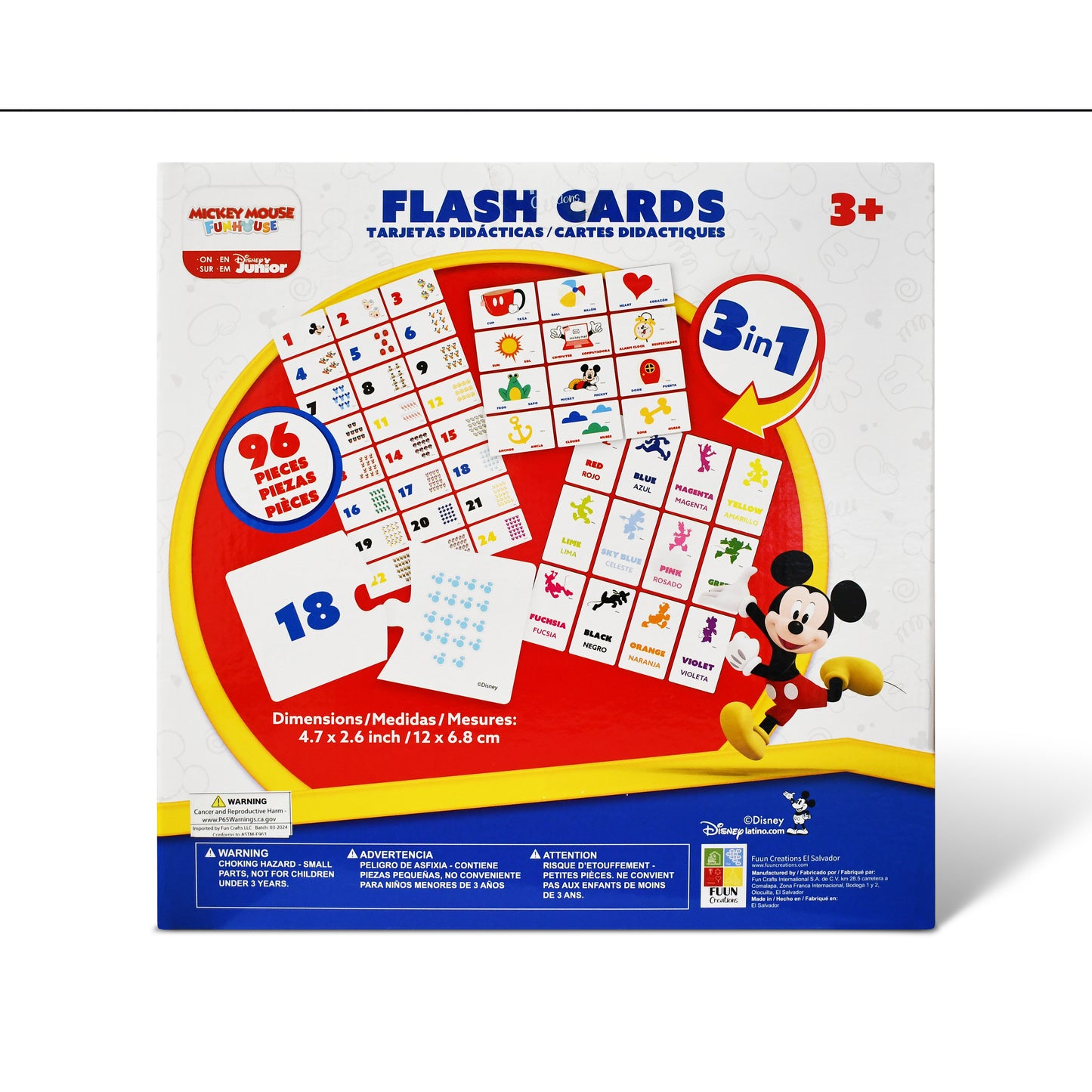 Disney Junior Mickey 3-in-1 Wooden Flash Card Set (96 Pieces)