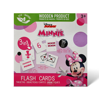 Disney Junior Minnie 3-in-1 Wooden Flash Card Set (96 Pieces)