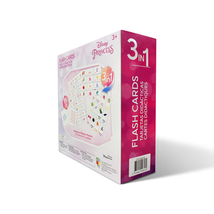 Disney Princess 3-in-1 Wooden Educational Flash Cards – 96-Piece Set