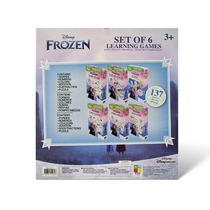 Disney Frozen 6-in-1 Wooden Educational Learning Games Set – 137-Piece