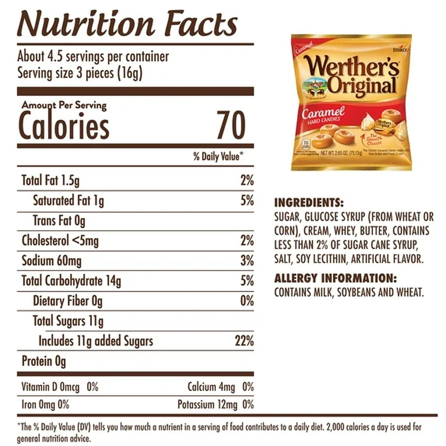 Werther’s Original Caramel Hard Candies – 2.65 Oz