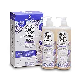 Honest Company Truly Calming Lavender Shampoo + Body Wash 17 Fl Oz, 2-Pack