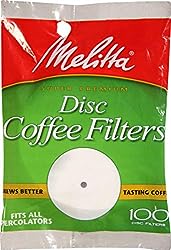Melitta Percolator 3.5 Inch Disc Coffee Filters White 24/100 Count