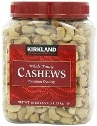 Kirkland Signature Fancy Whole Cashews, 40 Oz
