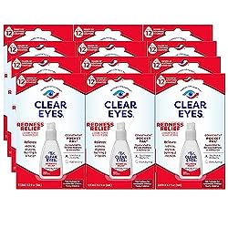 Clear Eyes Redness Relief Handy Pocket Pal, 0.2 Fl Oz, 12 Ct